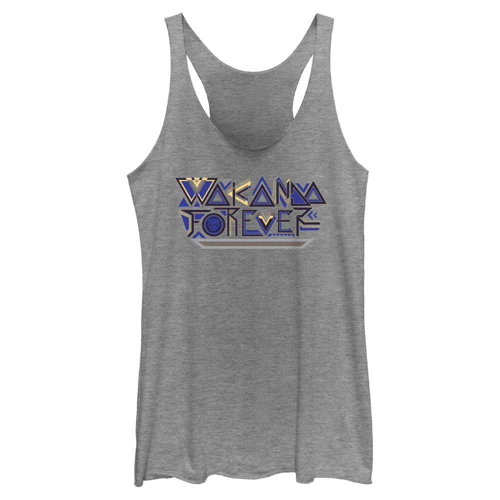 Junior's Marvel Black Panther Wakanda Forever Wakanda Forever Pattern Tank Top - POPvault