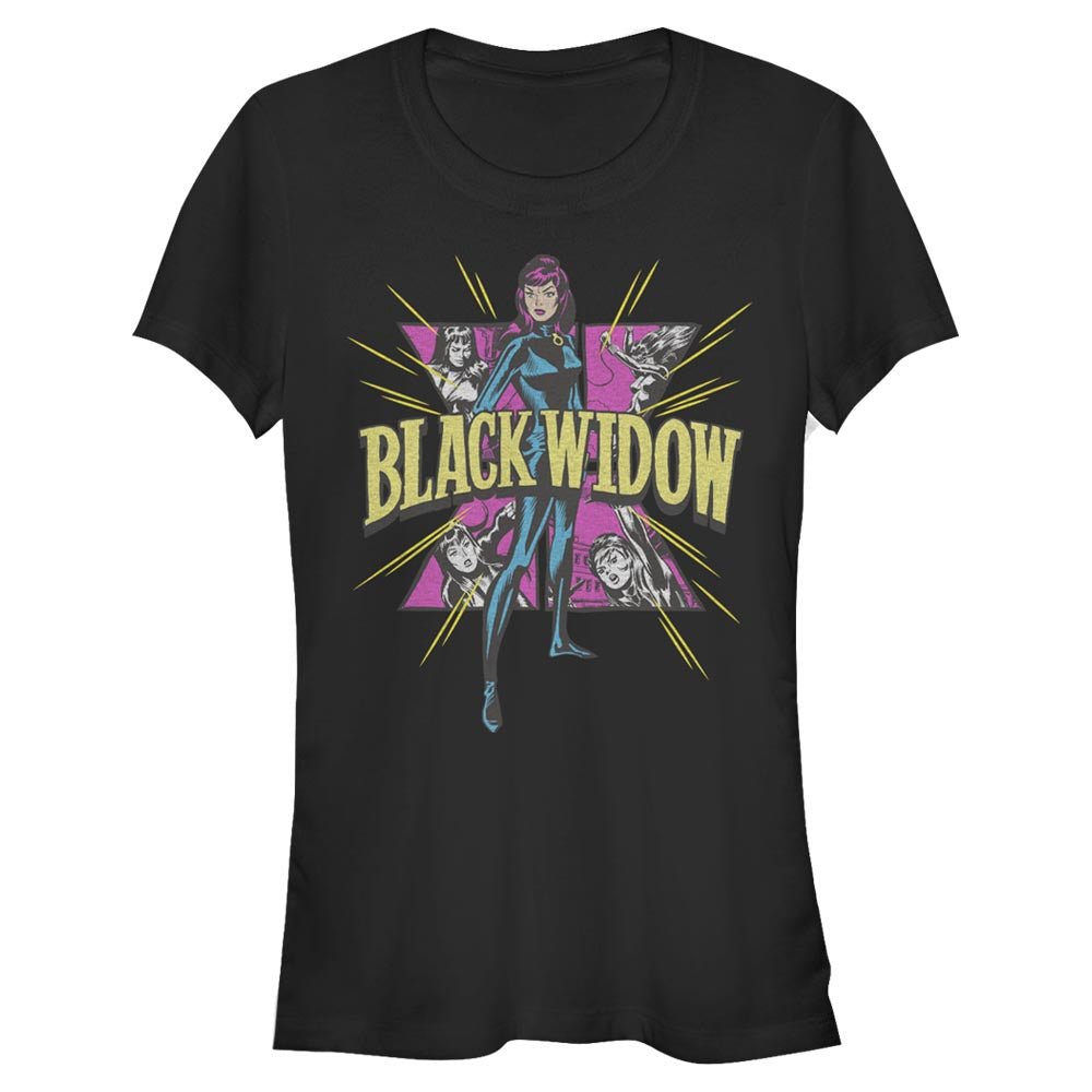 Junior's Marvel BLACK WIDOW SYMBOL T-Shirt - POPvault