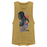Junior's Marvel Colorful Panther Muscle T-Shirt - POPvault