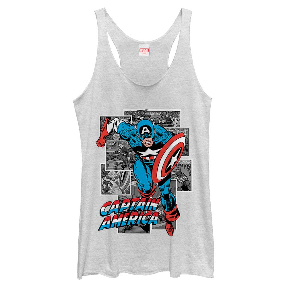 Junior's Marvel Comic Cap Tank Top - POPvault