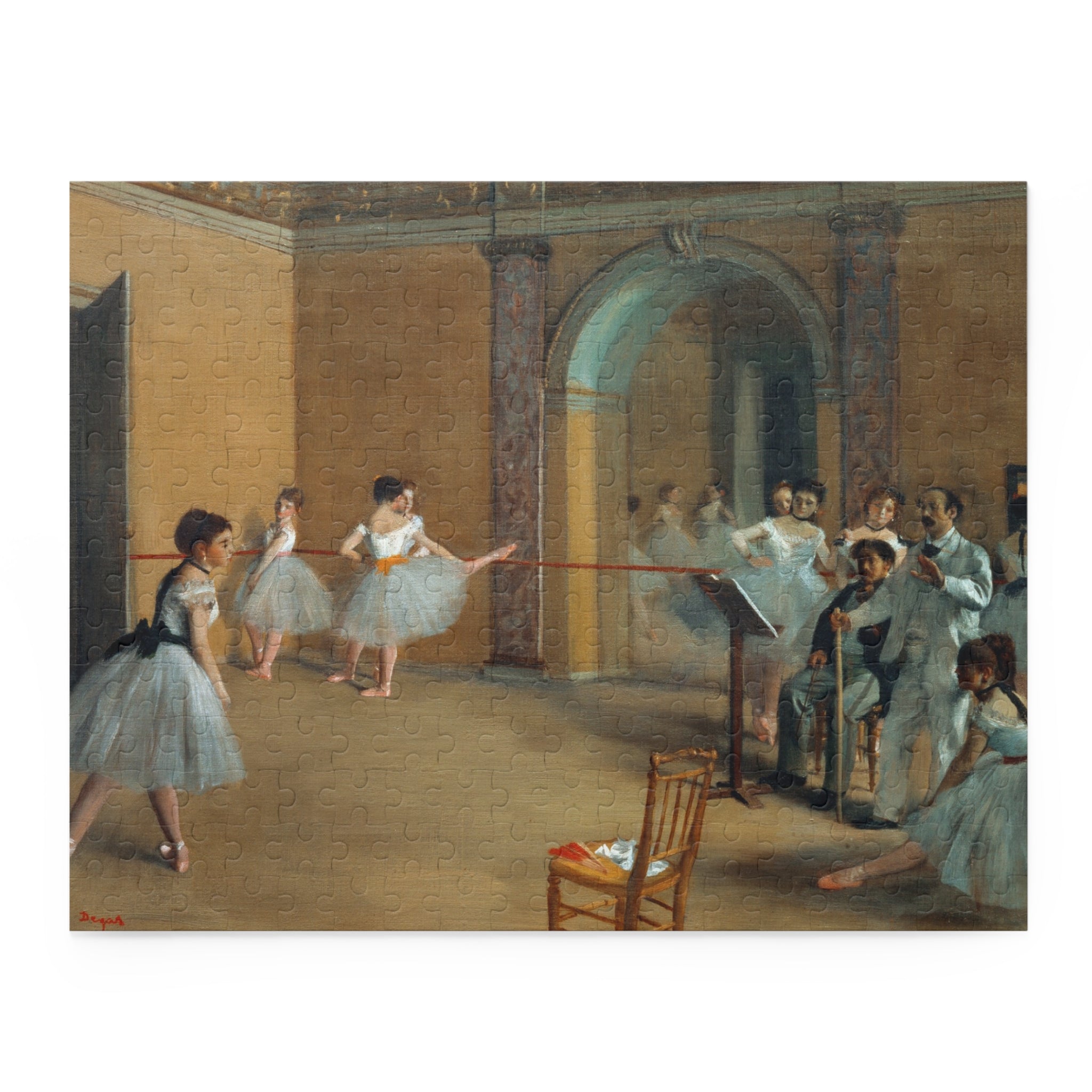 Masters of Art Dance Foyer at the Opera on the rue Le Peletier by Edgar Degas Jigsaw Puzzle (120, 252, 500 - Piece) - POPvault