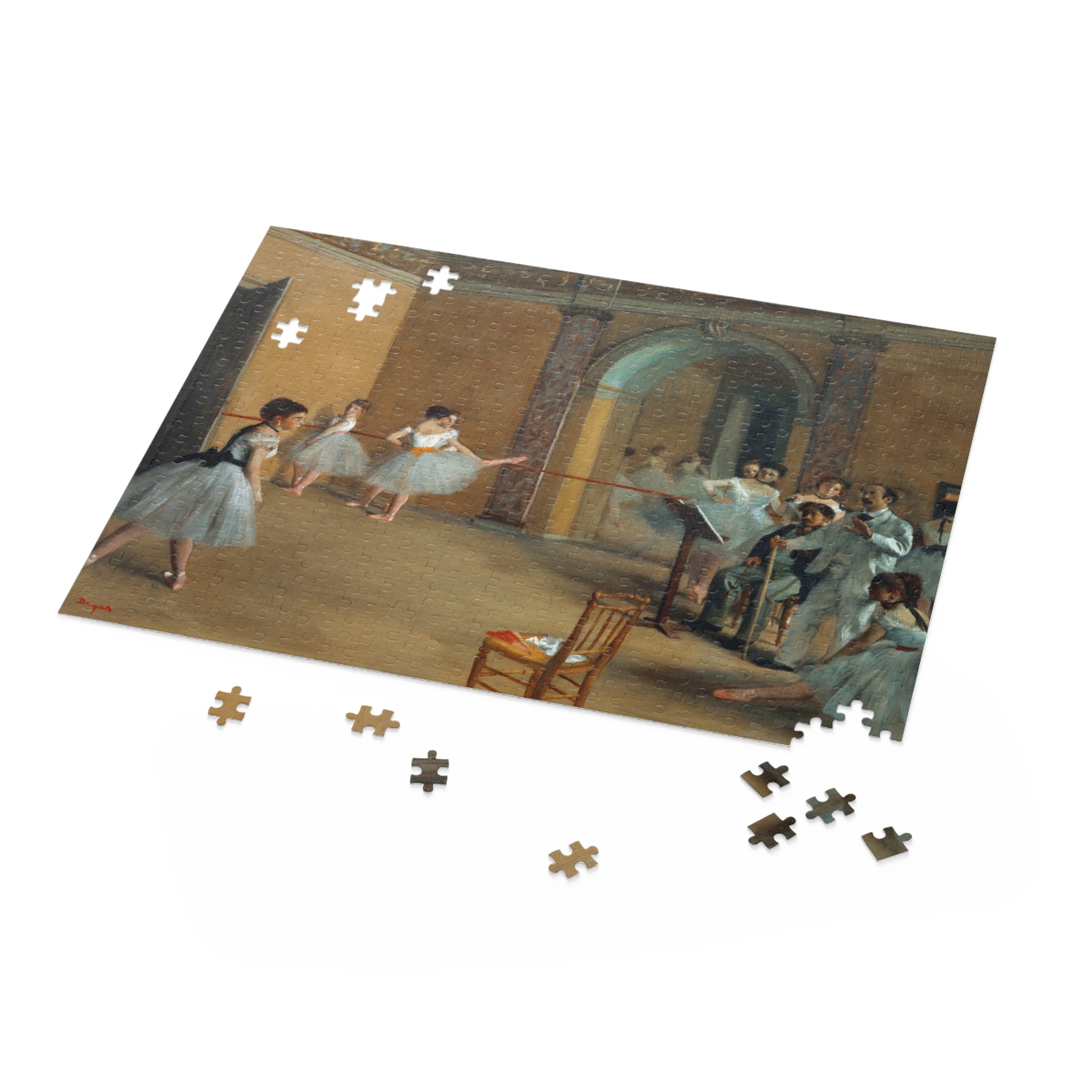 Masters of Art Dance Foyer at the Opera on the rue Le Peletier by Edgar Degas Jigsaw Puzzle (120, 252, 500 - Piece) - POPvault