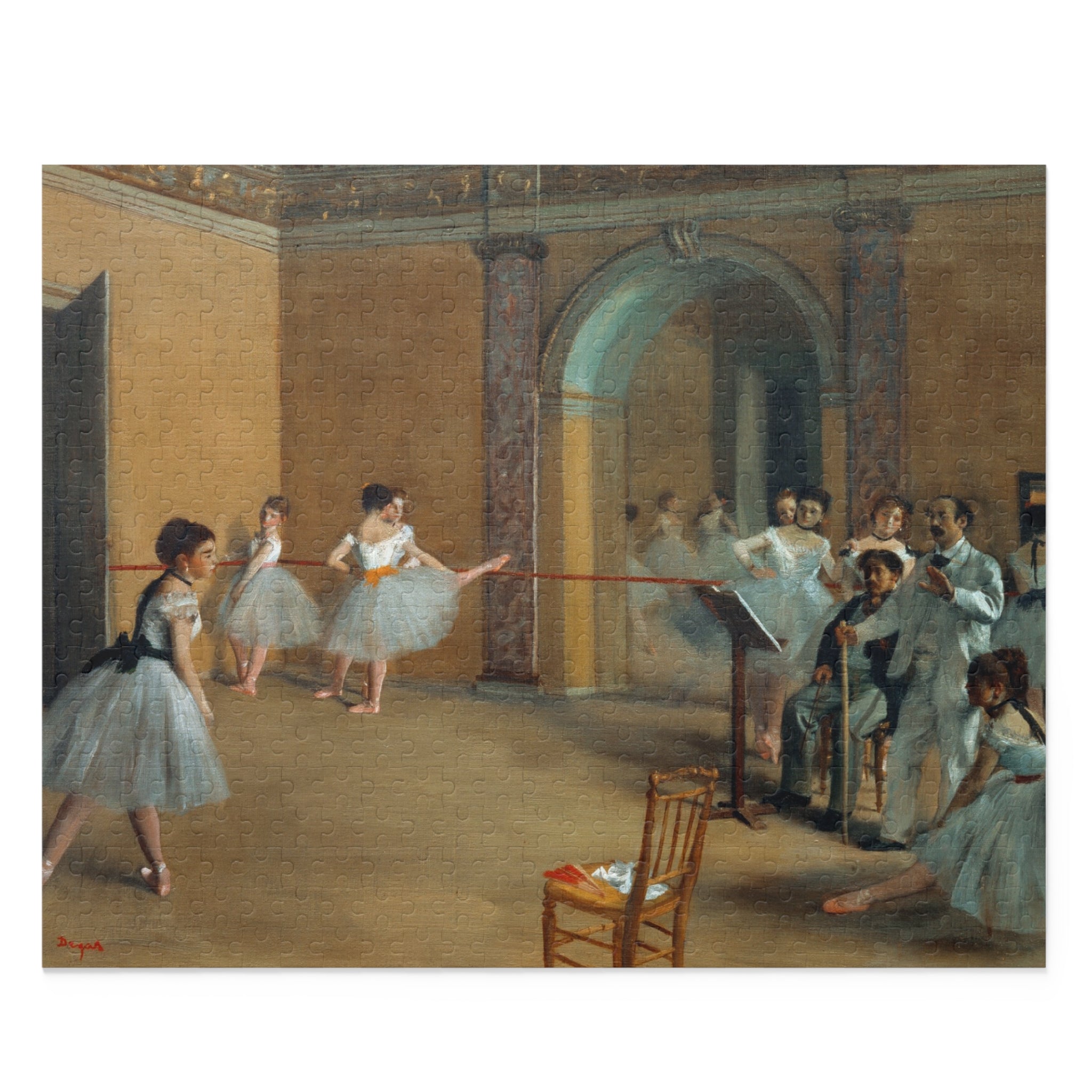 Masters of Art Dance Foyer at the Opera on the rue Le Peletier by Edgar Degas Jigsaw Puzzle (120, 252, 500 - Piece) - POPvault