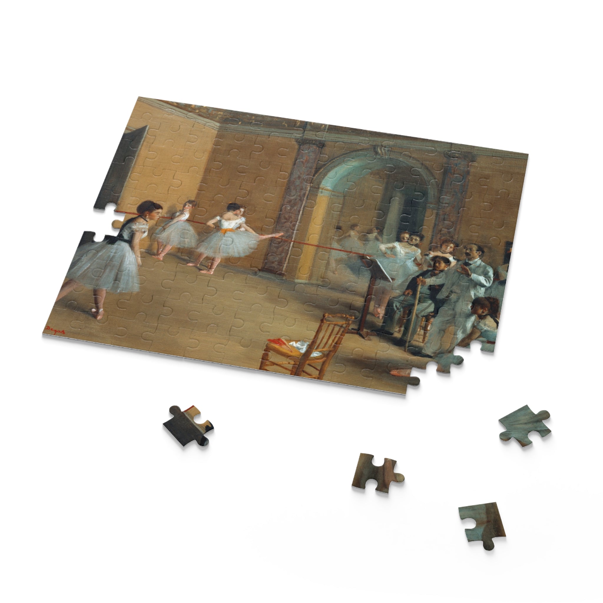 Masters of Art Dance Foyer at the Opera on the rue Le Peletier by Edgar Degas Jigsaw Puzzle (120, 252, 500 - Piece) - POPvault