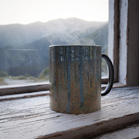Masters of Art Gustav Klimt Beech Grove - Color Morphing 11oz Mug - Mug
