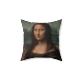 Masters of Art Leonardo da Vinci Mona Lisa del Giocondo Square Indoor Accent Pillow - POPvault