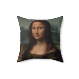 Masters of Art Leonardo da Vinci Mona Lisa del Giocondo Square Indoor Accent Pillow - POPvault