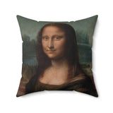 Masters of Art Leonardo da Vinci Mona Lisa del Giocondo Square Indoor Accent Pillow - POPvault