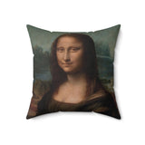 Masters of Art Leonardo da Vinci Mona Lisa del Giocondo Square Indoor Accent Pillow - POPvault