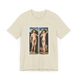 Masters of Art Lucas Cranach's Adam and Eve Unisex Jersey Short Sleeve T-Shirt - POPvault