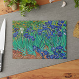 Masters of Art Van Gogh Irises Glass Cutting Board - POPvault