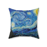 Masters of Art Van Gogh Starry Night Square Indoor Accent Pillow - POPvault