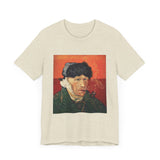 Masters of Art Vincent van Gogh's Self - Portrait with Bandaged Ear and Pipe Unisex Jersey Short Sleeve T-Shirt - POPvault