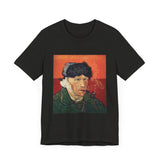 Masters of Art Vincent van Gogh's Self - Portrait with Bandaged Ear and Pipe Unisex Jersey Short Sleeve T-Shirt - POPvault