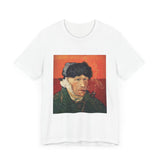 Masters of Art Vincent van Gogh's Self - Portrait with Bandaged Ear and Pipe Unisex Jersey Short Sleeve T-Shirt - POPvault
