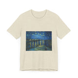 Masters of Art Vincent van Gogh's Starry Night Over the Rhone Unisex Jersey Short Sleeve T-Shirt - POPvault
