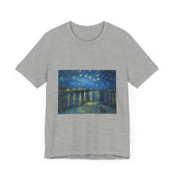Masters of Art Vincent van Gogh's Starry Night Over the Rhone Unisex Jersey Short Sleeve T-Shirt - POPvault