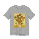 Masters of Art Vincent van Gogh's Sunflowers Unisex Jersey Short Sleeve T-Shirt - POPvault