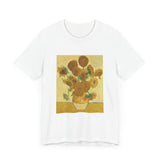 Masters of Art Vincent van Gogh's Sunflowers Unisex Jersey Short Sleeve T-Shirt - POPvault