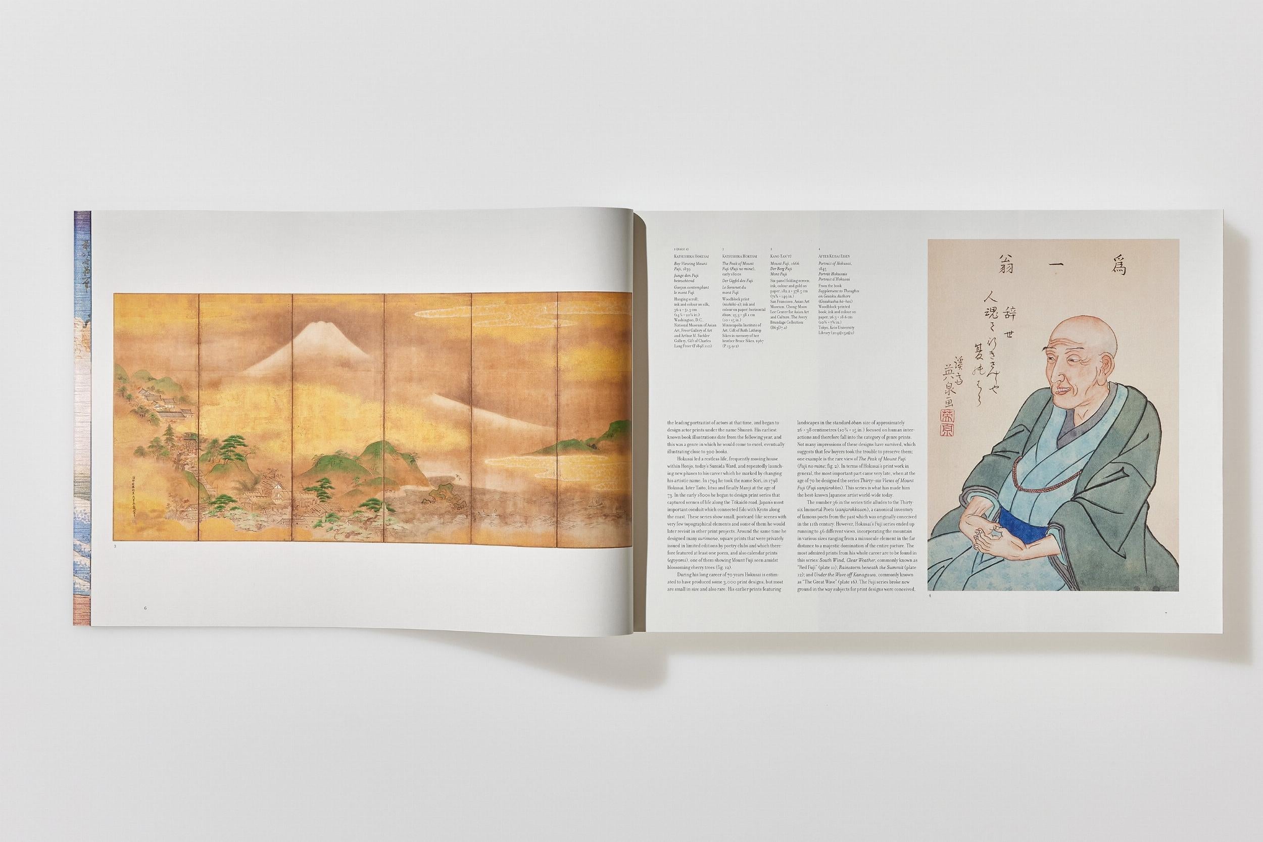 Hokusai. Thirty-six Views of Mount Fuji (German, French, English)