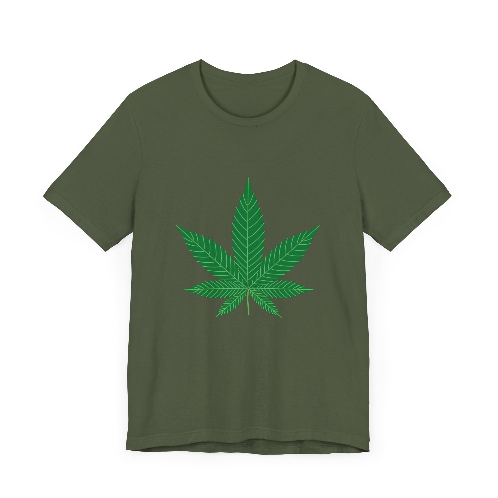 Custom Retro - a - go - go Series Herb Leaf Unisex Jersey Short Sleeve T - Shirt - POPvault