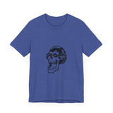 POP Culture Classics Headphones Skull Unisex Jersey Short Sleeve T-Shirt