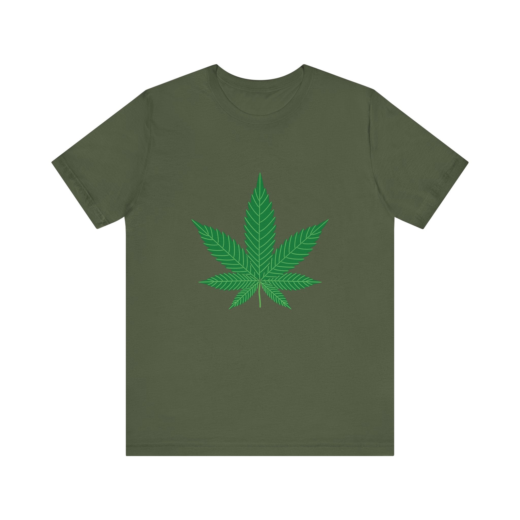 Custom Retro - a - go - go Series Herb Leaf Unisex Jersey Short Sleeve T - Shirt - POPvault