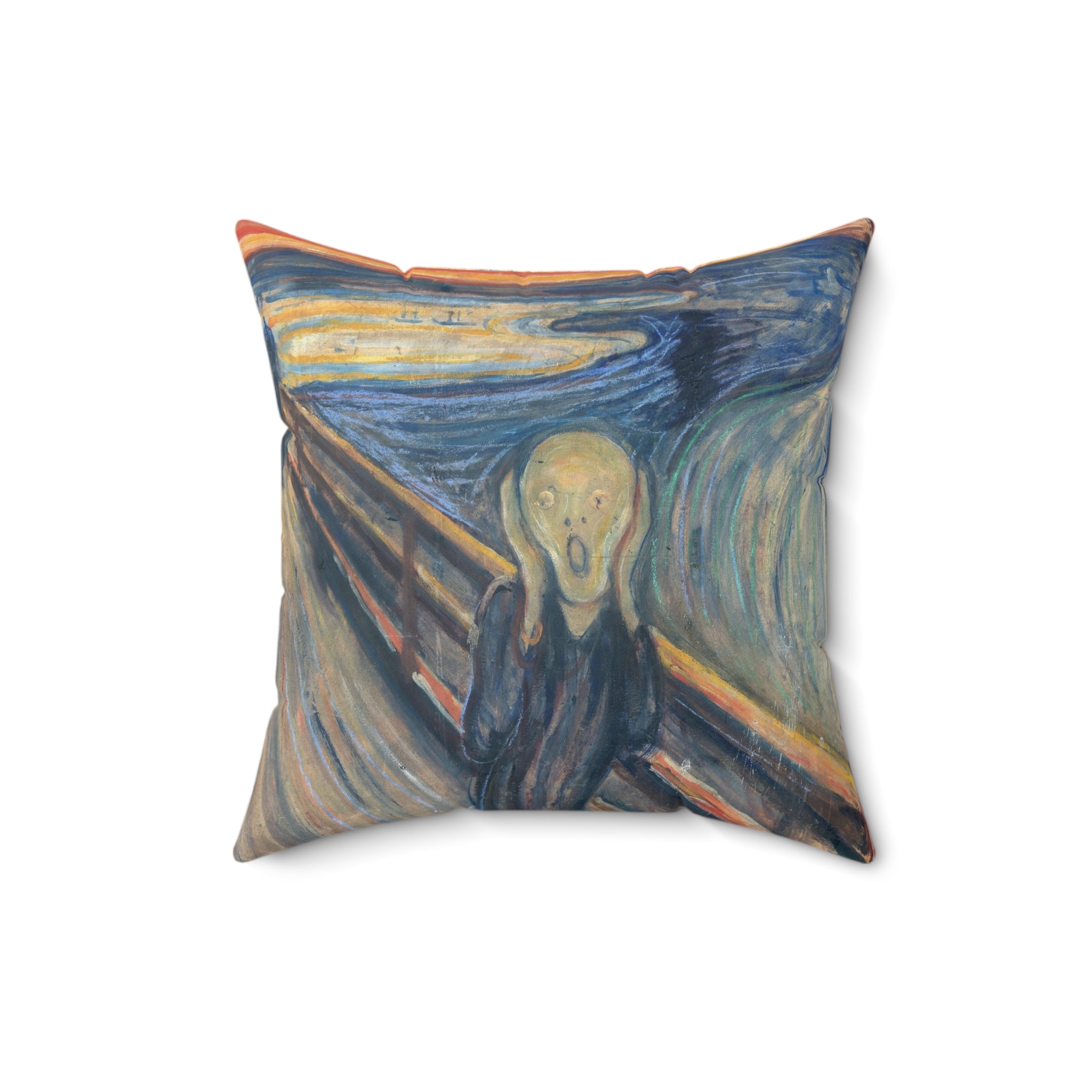 Masters of Art Edvard Munch The Scream Color Square Indoor Accent Pillow