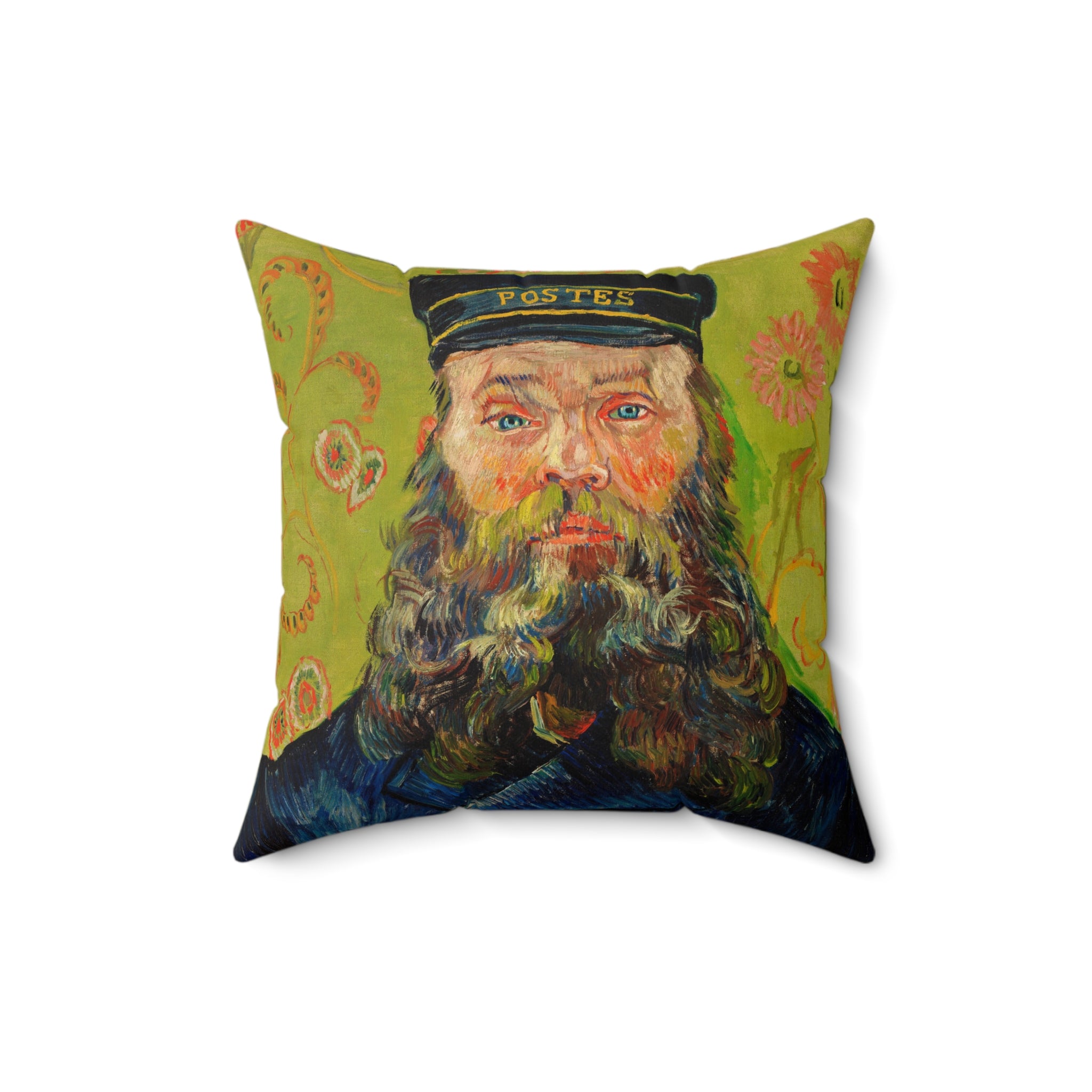 Masters of Art Van Gogh The Postman Square Indoor Accent Pillow