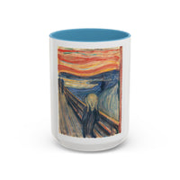 Masters of Art Edvard Munch The Scream Color Accent Coffee Mug (11, 15oz) - Mug