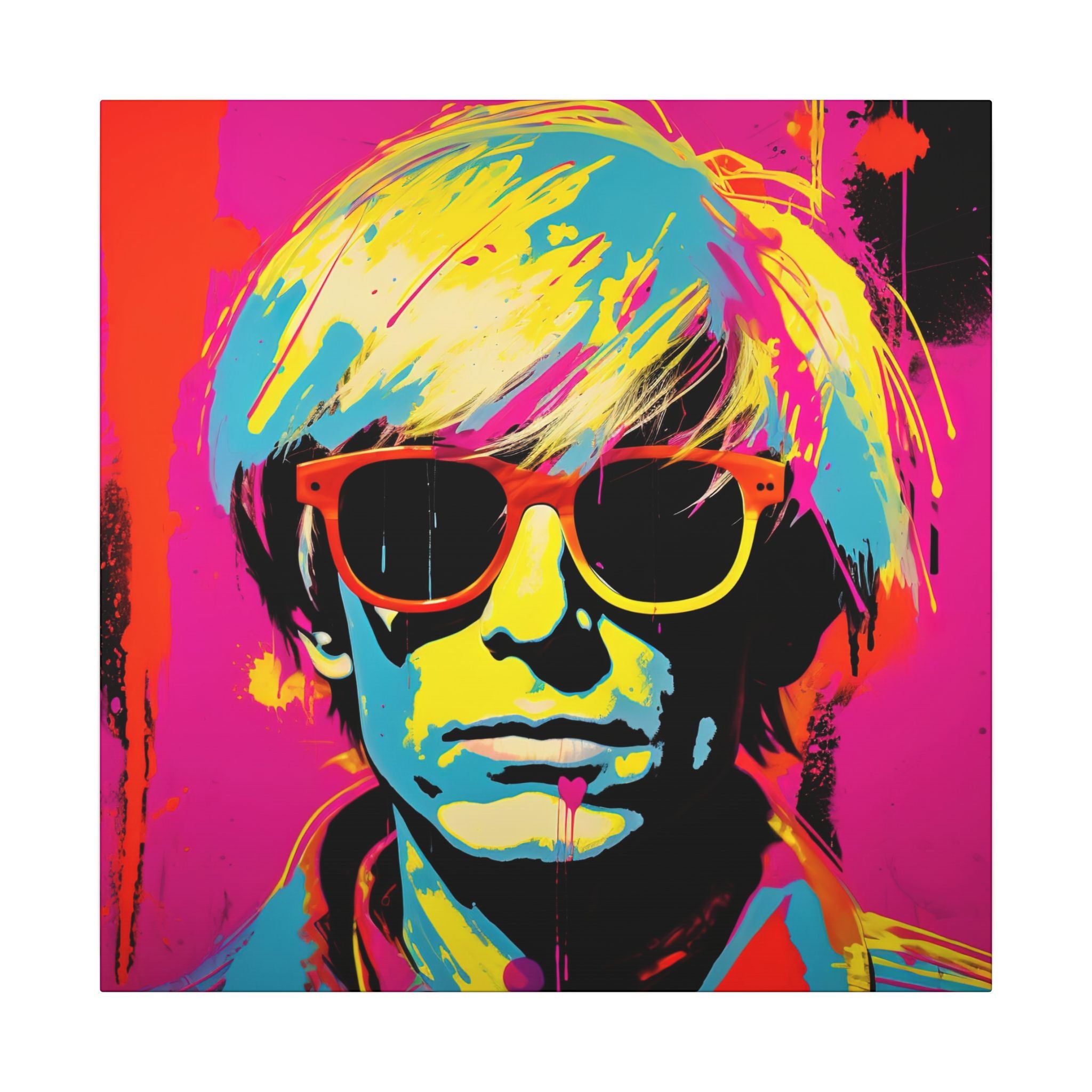Colorful Pop Art Canvas Print - Andy Interpretation Unique Wall Decor