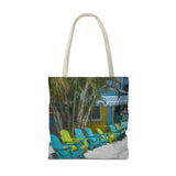 Custom Beach Life Vistas Beach Chairs Tote Bag - POPvault