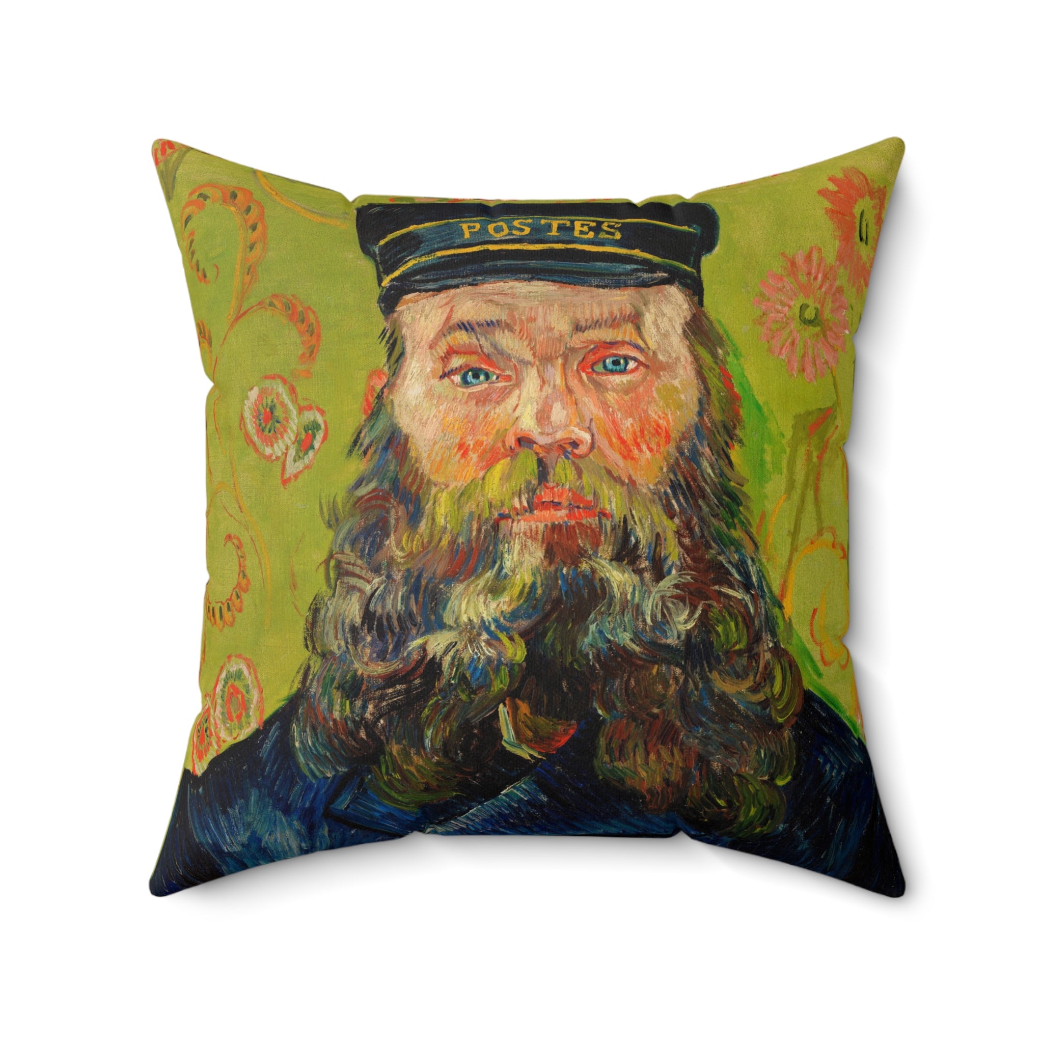 Masters of Art Van Gogh The Postman Square Indoor Accent Pillow