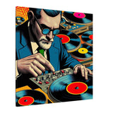 Colorful Pop Art Canvas Print - Sigmund Spinning Unique Wall Decor
