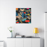 Colorful Pop Art Canvas Print - Sigmund Spinning Unique Wall Decor