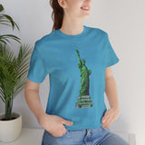 Custom Retro - a - go - go Series Statue of Liberty Unisex Jersey Short Sleeve T - Shirt - POPvault