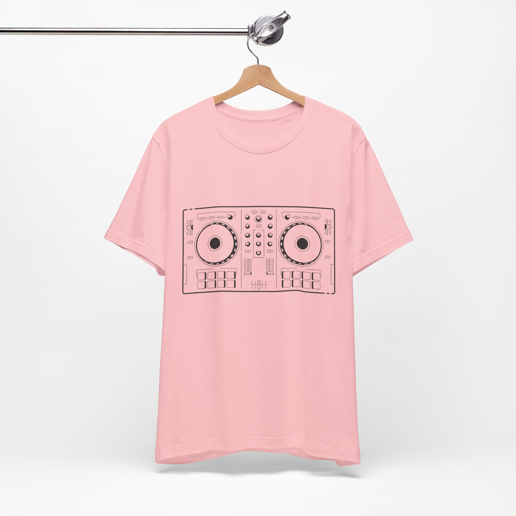 Custom Retro - a - go - go Series DJ Turntables Unisex Jersey Short Sleeve T - Shirt - POPvault