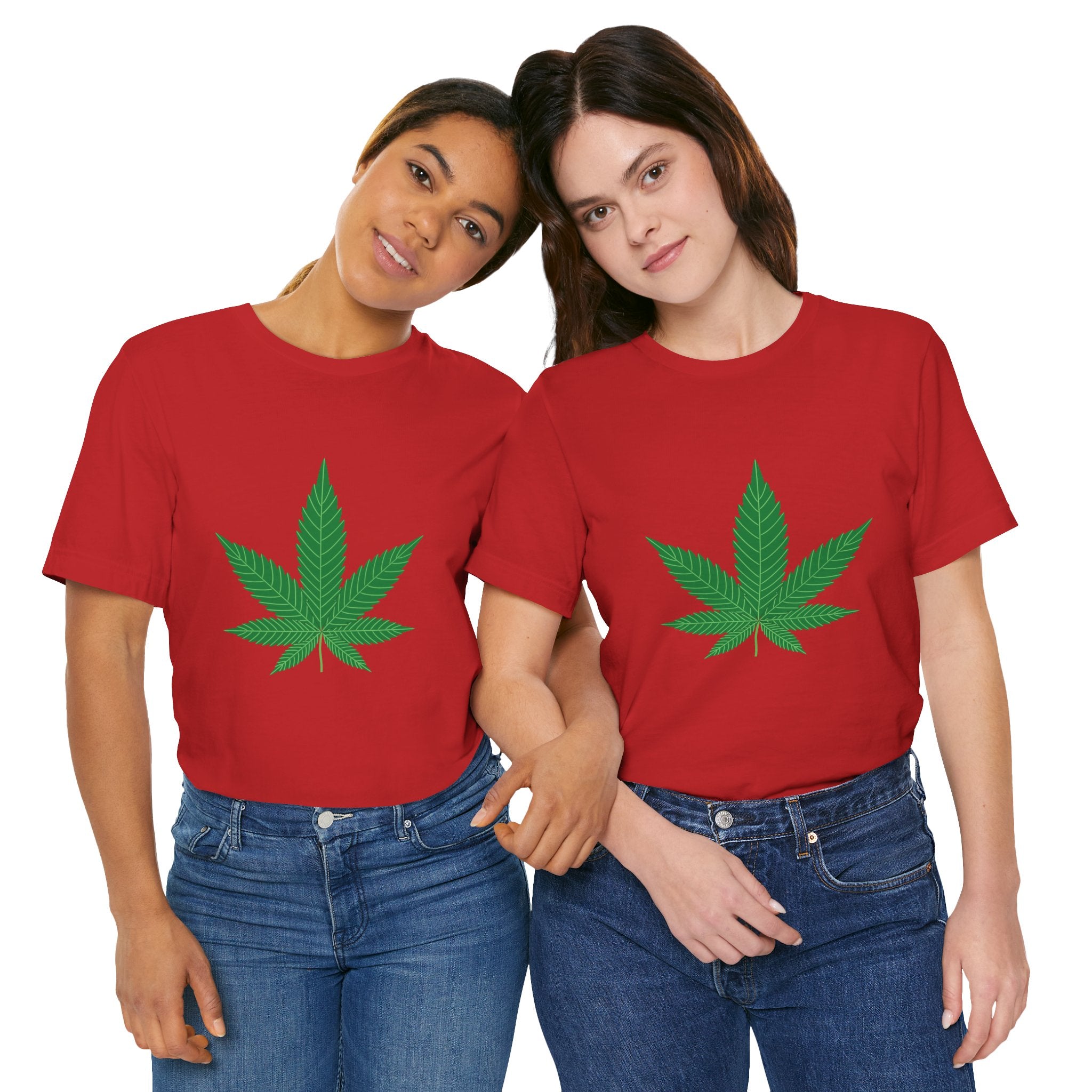 Custom Retro - a - go - go Series Herb Leaf Unisex Jersey Short Sleeve T - Shirt - POPvault