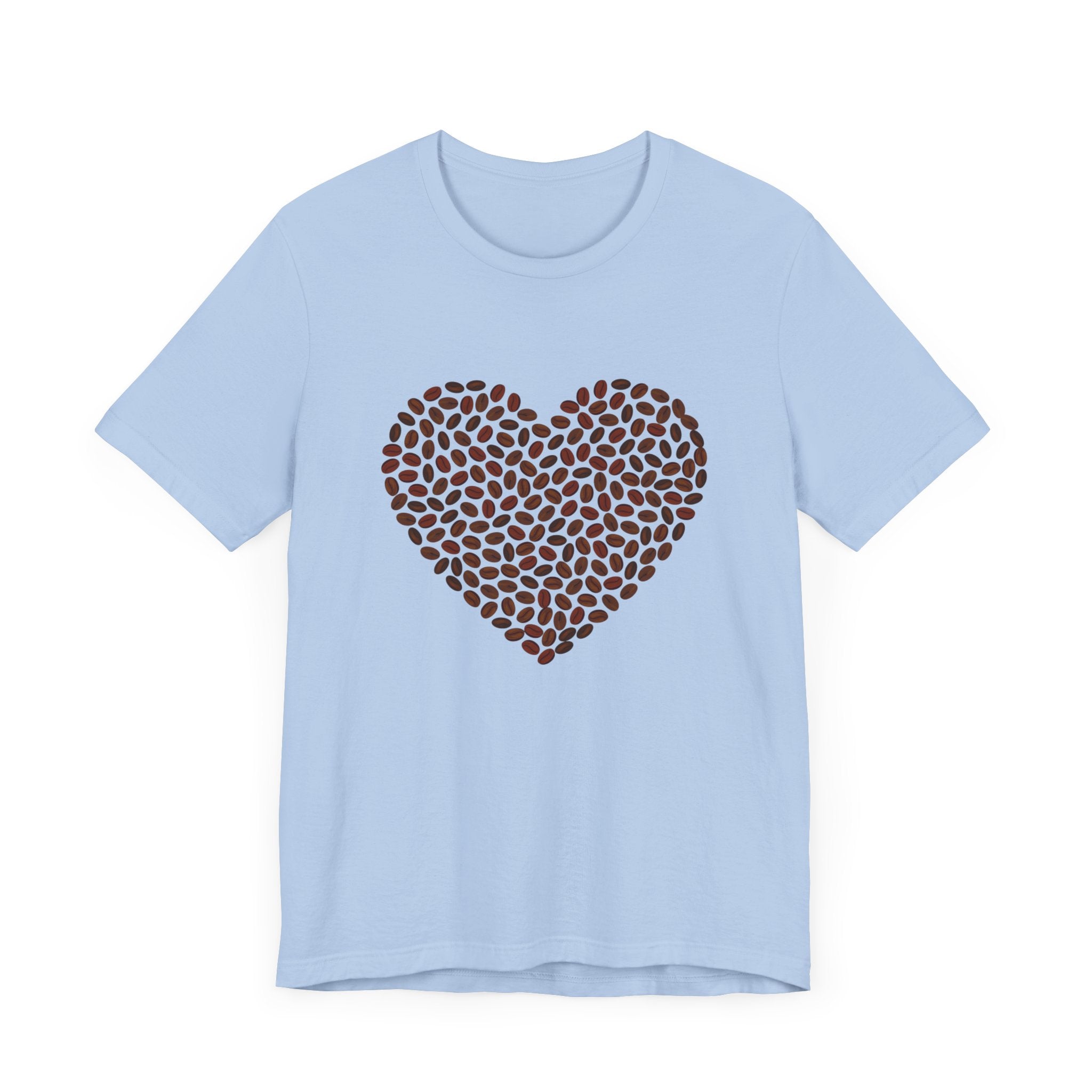 Custom Retro - a - go - go Series Coffee Bean Heart Unisex Jersey Short Sleeve T - Shirt - POPvault