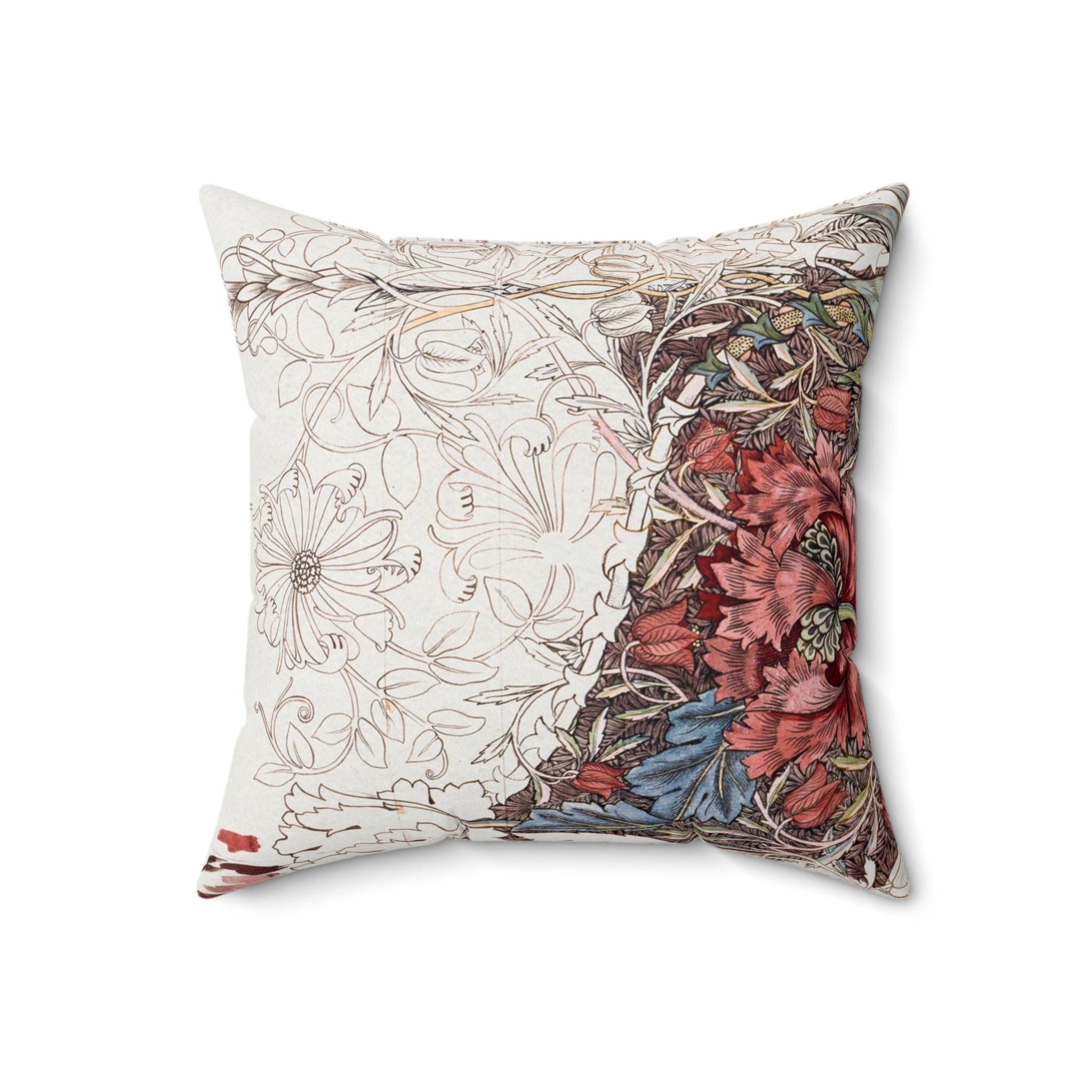 Masters of Art William Morris Cray Square Indoor Accent Pillow V.11