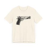 Custom Retro - a - go - go Series Handgun Unisex Jersey Short Sleeve T - Shirt - POPvault