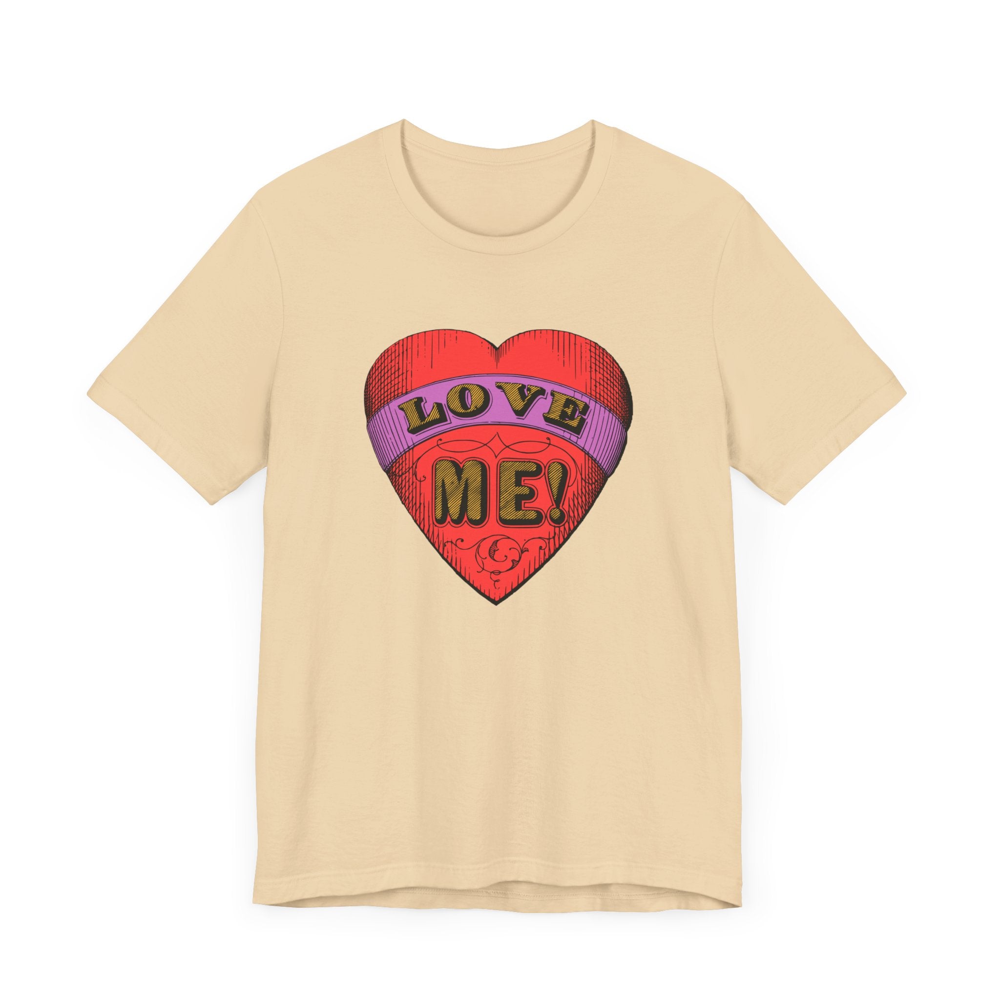 Custom Retro - a - go - go Series Love Me Color Unisex Jersey Short Sleeve T - Shirt - POPvault