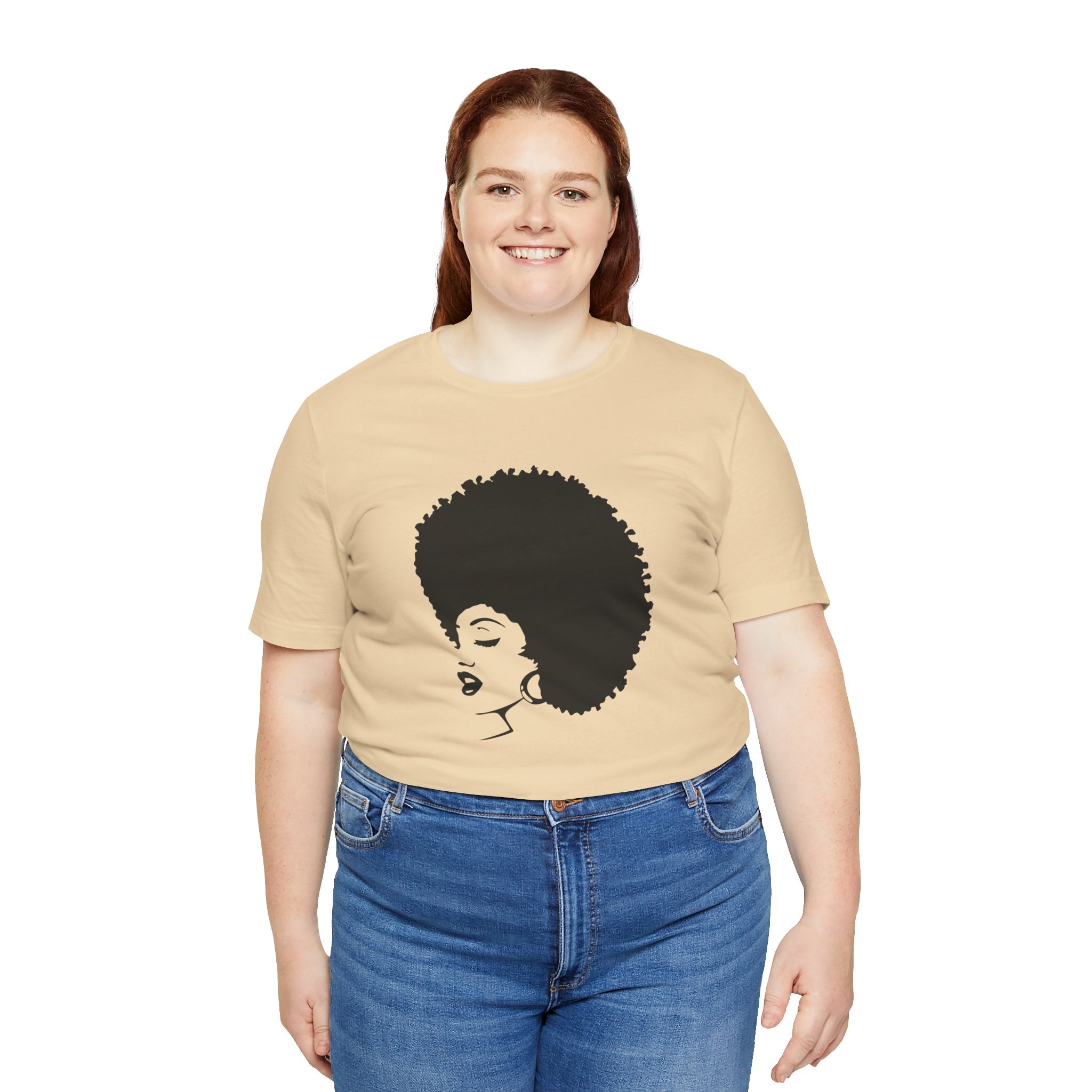 Custom Retro - a - go - go Series 70's Afro Unisex Jersey Short Sleeve T - Shirt - POPvault