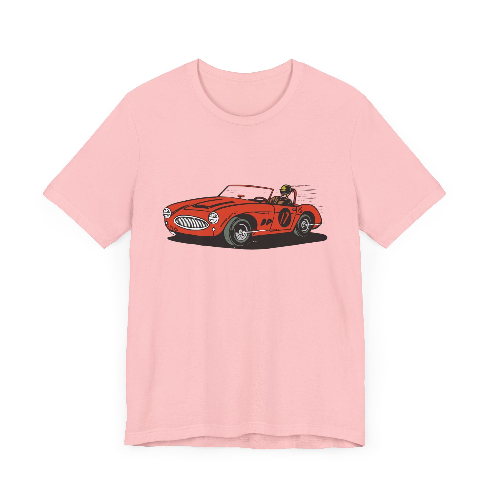 Custom Retro - a - go - go Series Retro Race Car Unisex Jersey Short Sleeve T - Shirt - POPvault