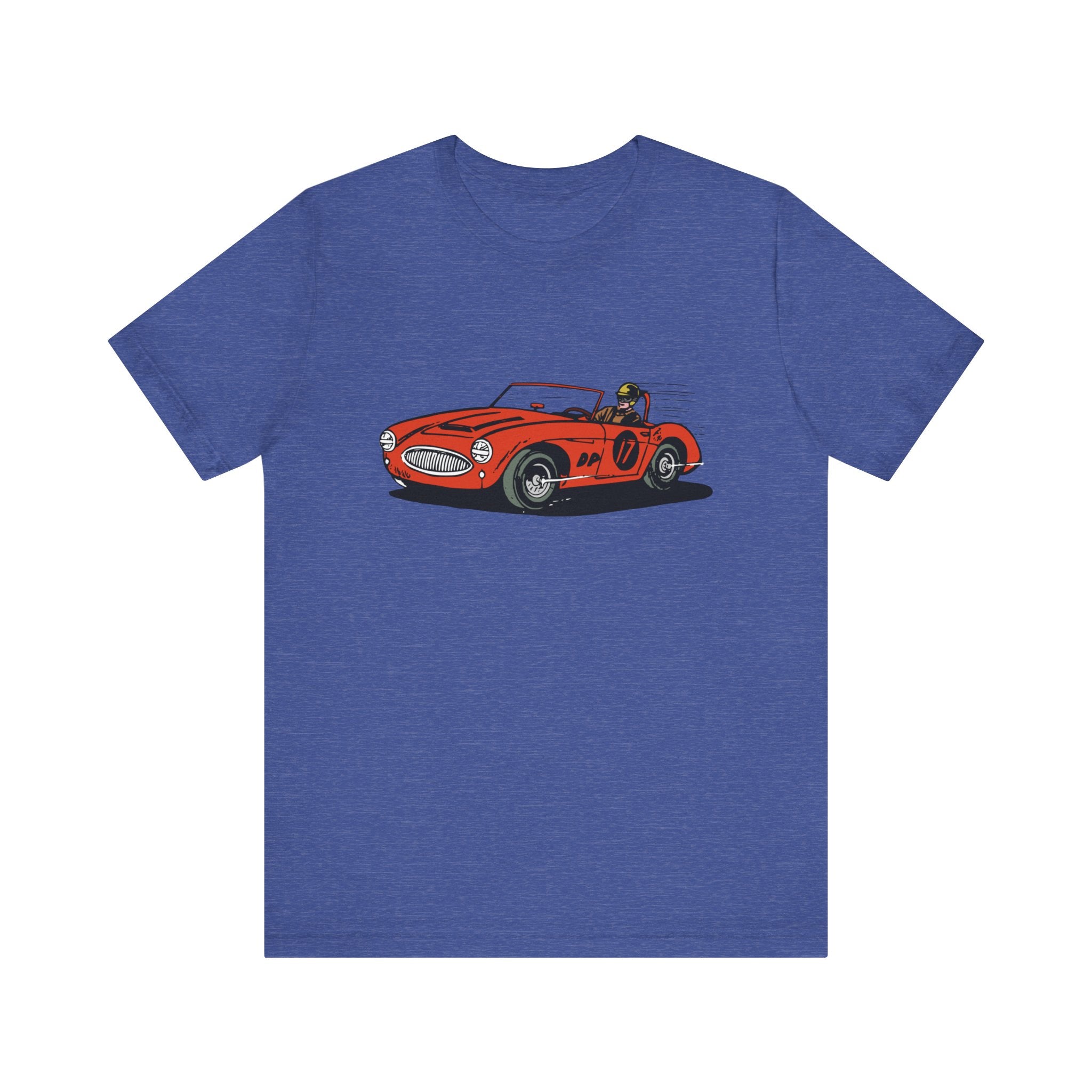 Custom Retro - a - go - go Series Retro Race Car Unisex Jersey Short Sleeve T - Shirt - POPvault