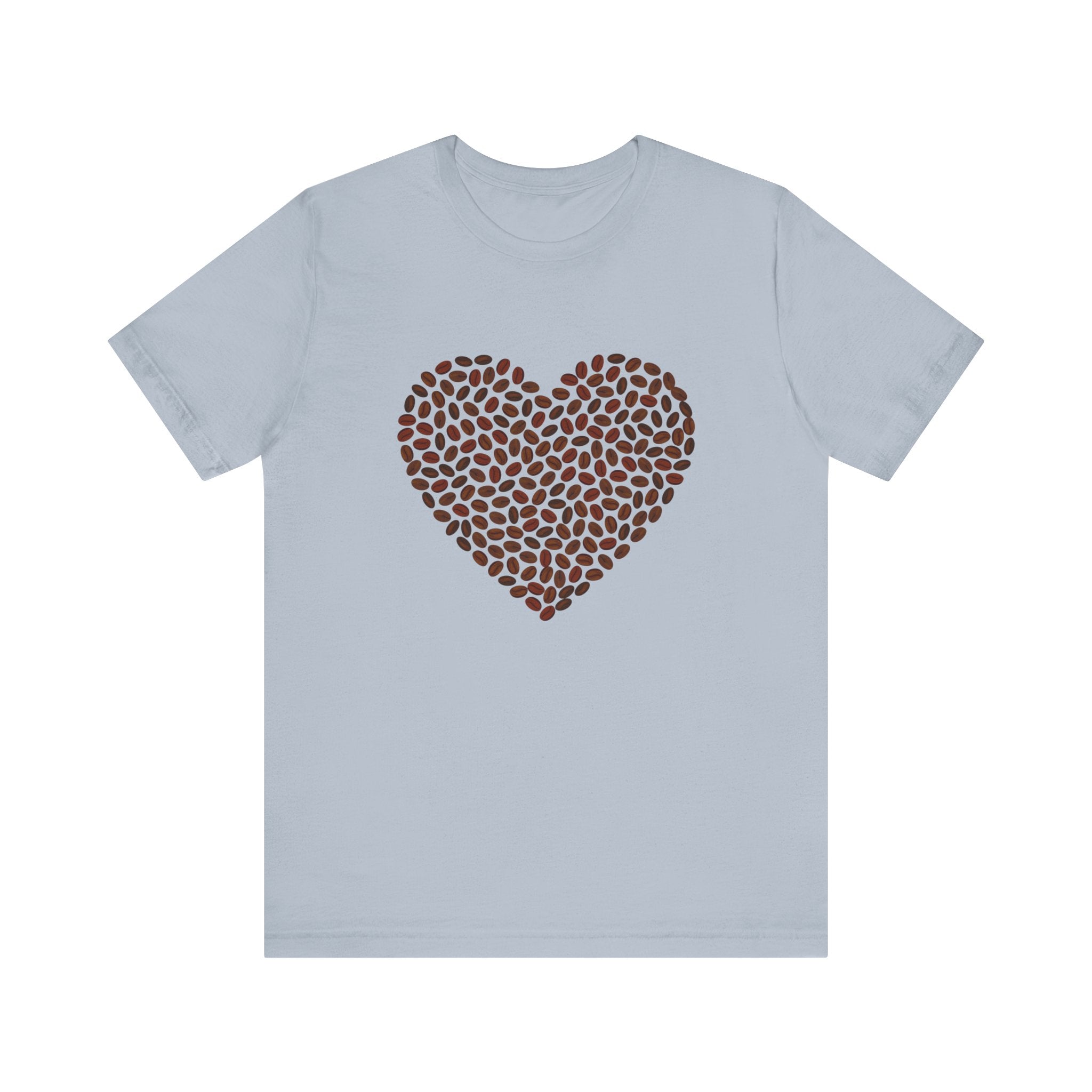 Custom Retro - a - go - go Series Coffee Bean Heart Unisex Jersey Short Sleeve T - Shirt - POPvault