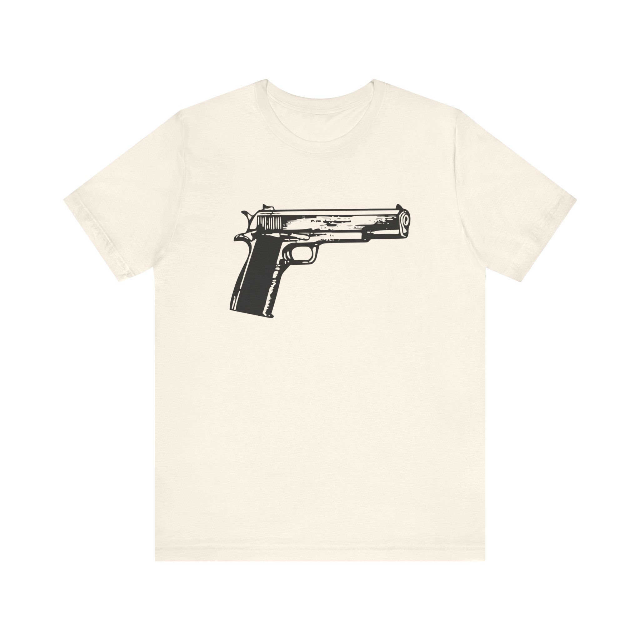 Custom Retro - a - go - go Series Handgun Unisex Jersey Short Sleeve T - Shirt - POPvault