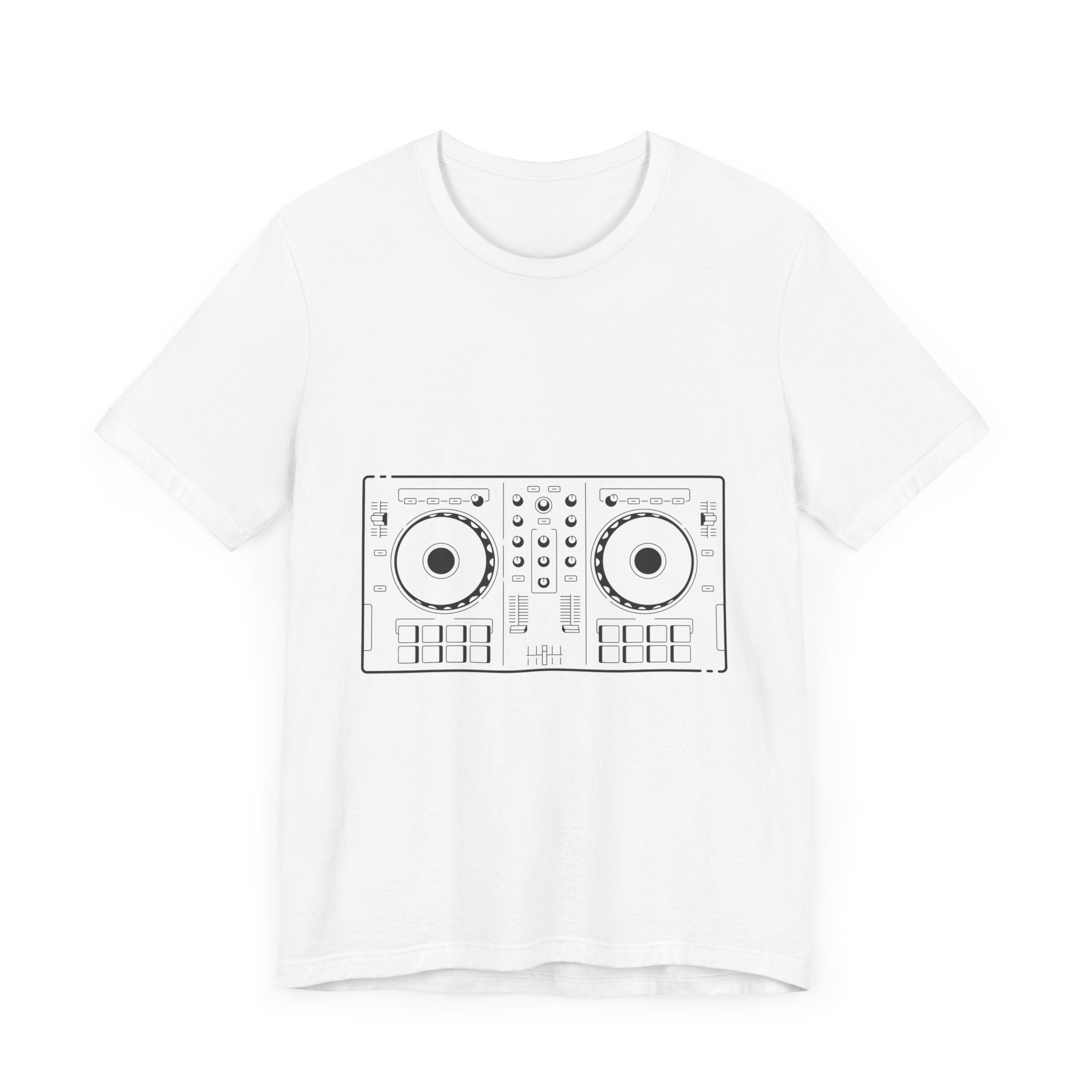 POP Culture Classics DJ Turntables Unisex Jersey Short Sleeve T-Shirt