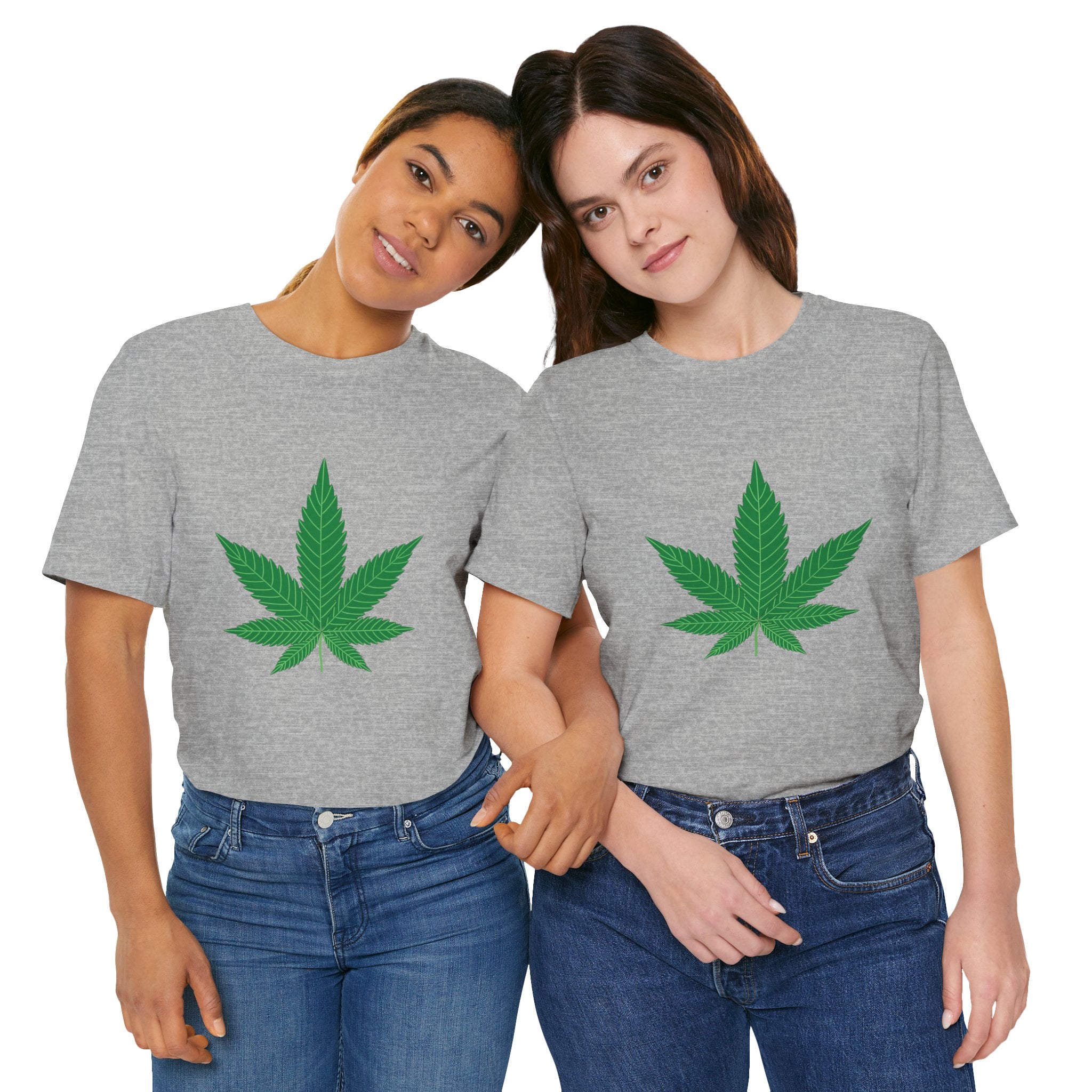 Custom Retro - a - go - go Series Herb Leaf Unisex Jersey Short Sleeve T - Shirt - POPvault