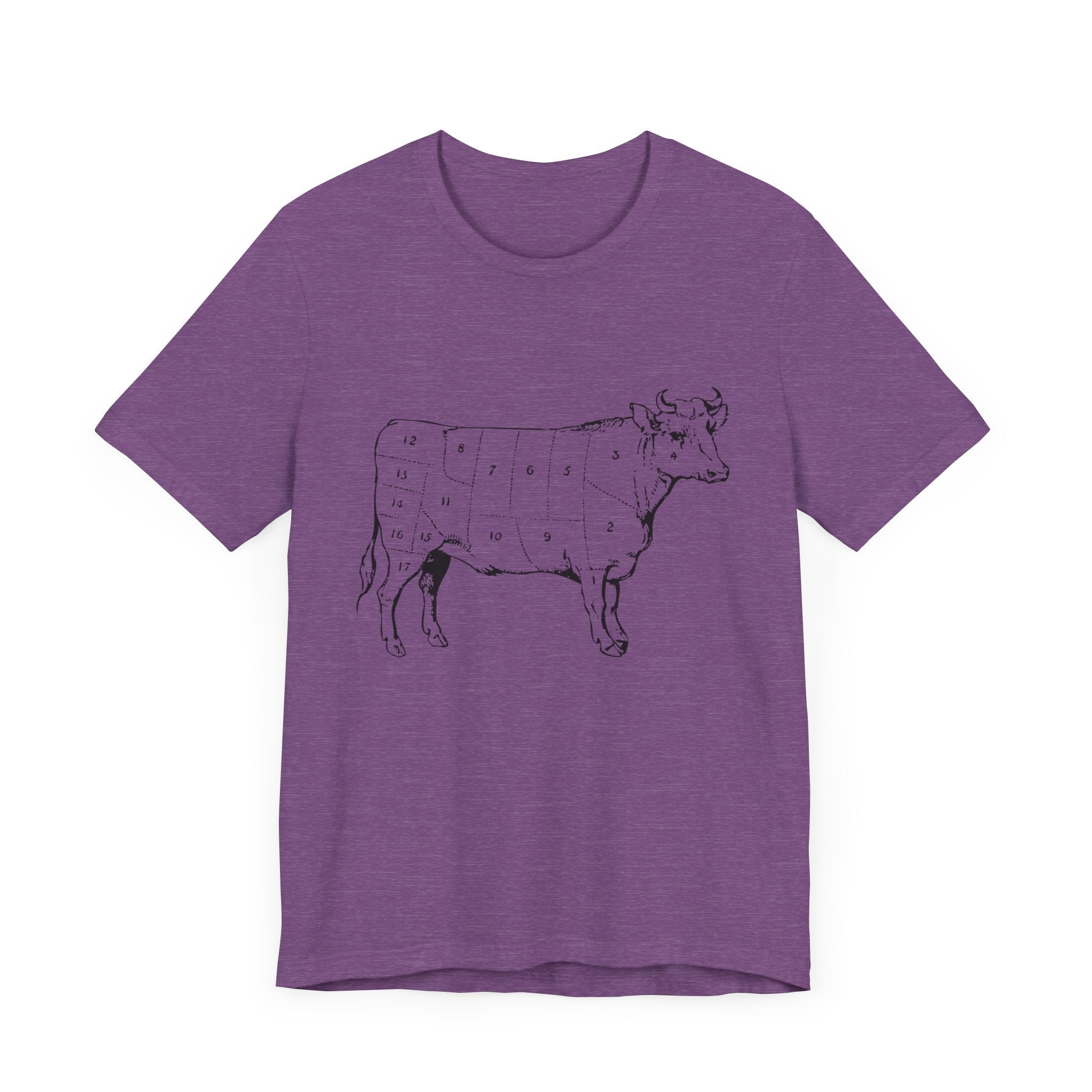 Custom Retro - a - go - go Series Cow Parts Unisex Jersey Short Sleeve T - Shirt - POPvault